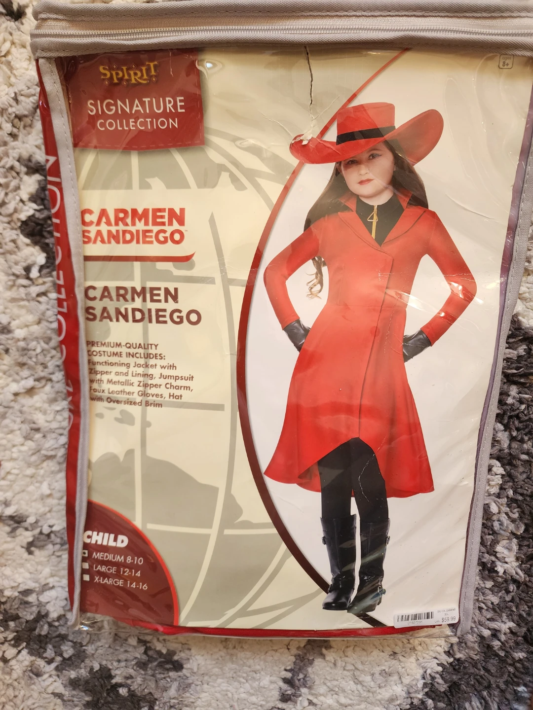 Spirit Collection Carmen Sandiego Costume Size Medium