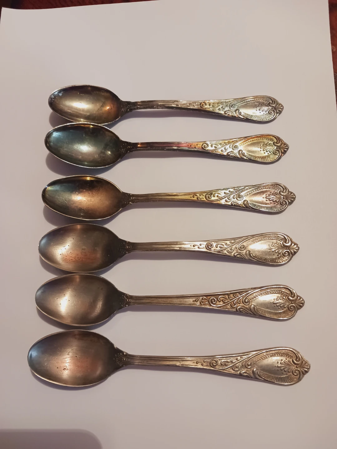 Set of 6 Vintage Silver Plated Dessert Spoons - photo 3