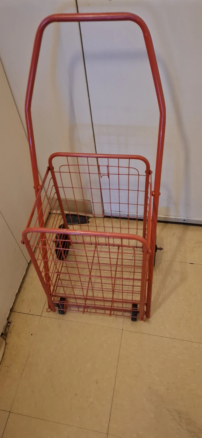 Red Foldable Shopping Cart