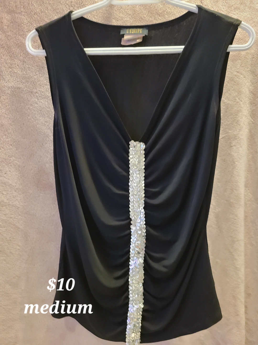 L'Equipe Black Sleeveless Top