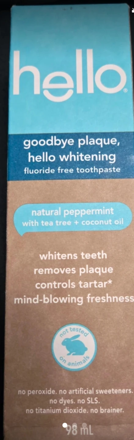 Hello Fluoride Free Toothpaste 98ml