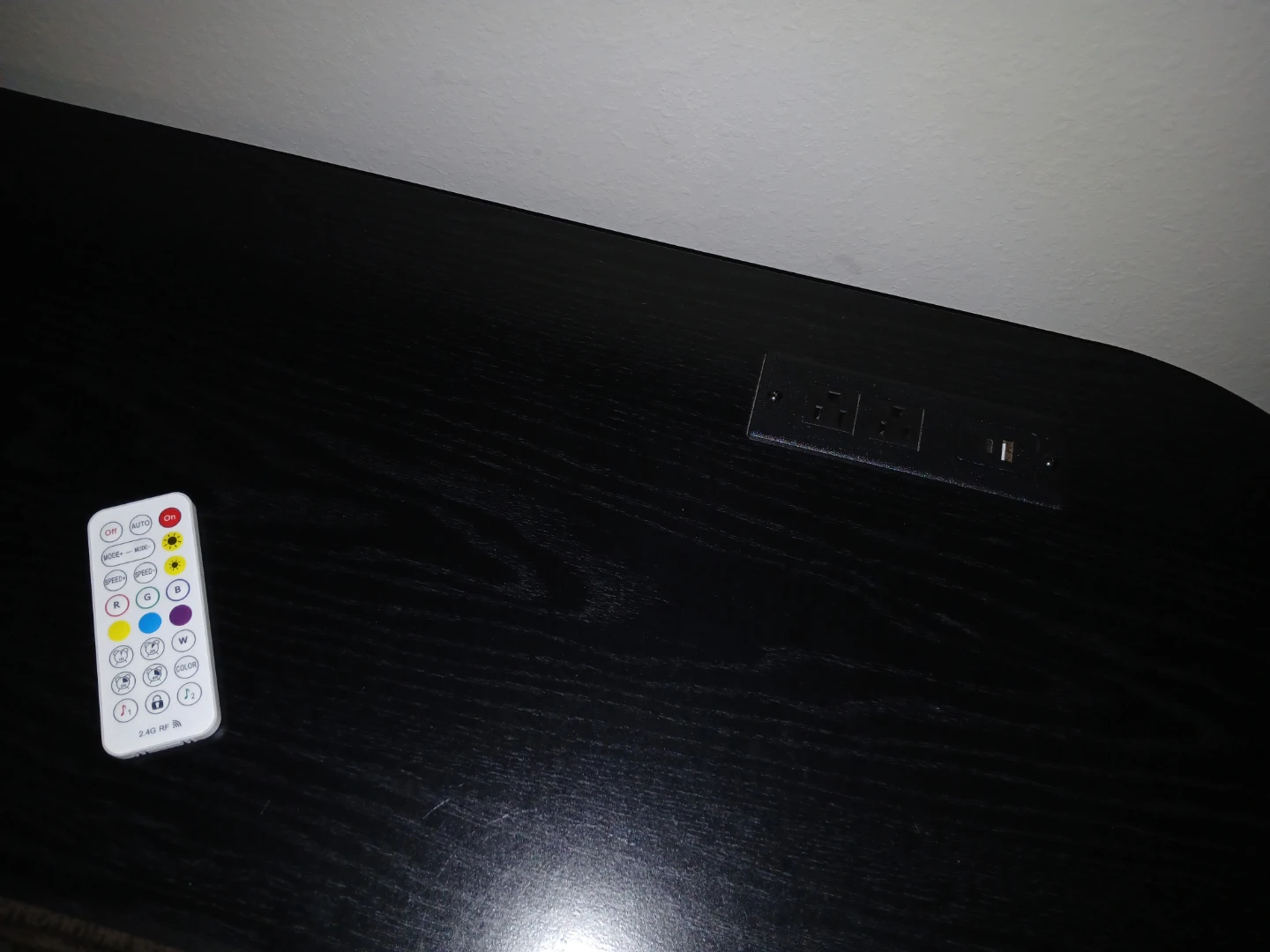 Black Modern Home Bar Cabinet with LED Lights - photo 5