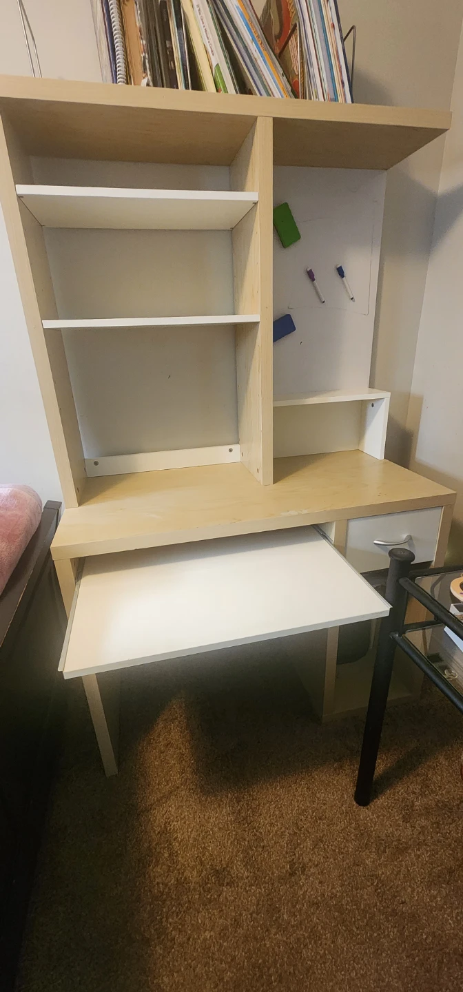 Computer Desk with Hutch and Drawer