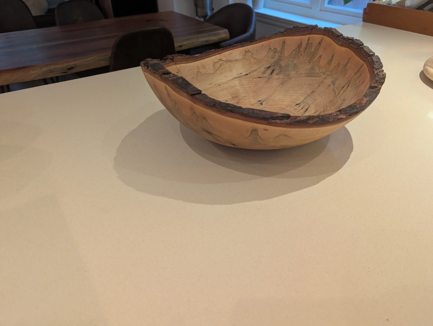 Handcrafted Stinson Studios Bark-Edge Wooden Bowl - photo 3