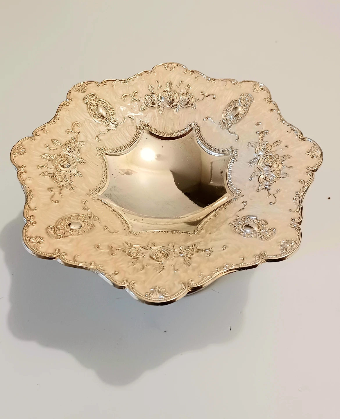 🏈Silver Plated Decorative Pedestal Bowl - photo 3