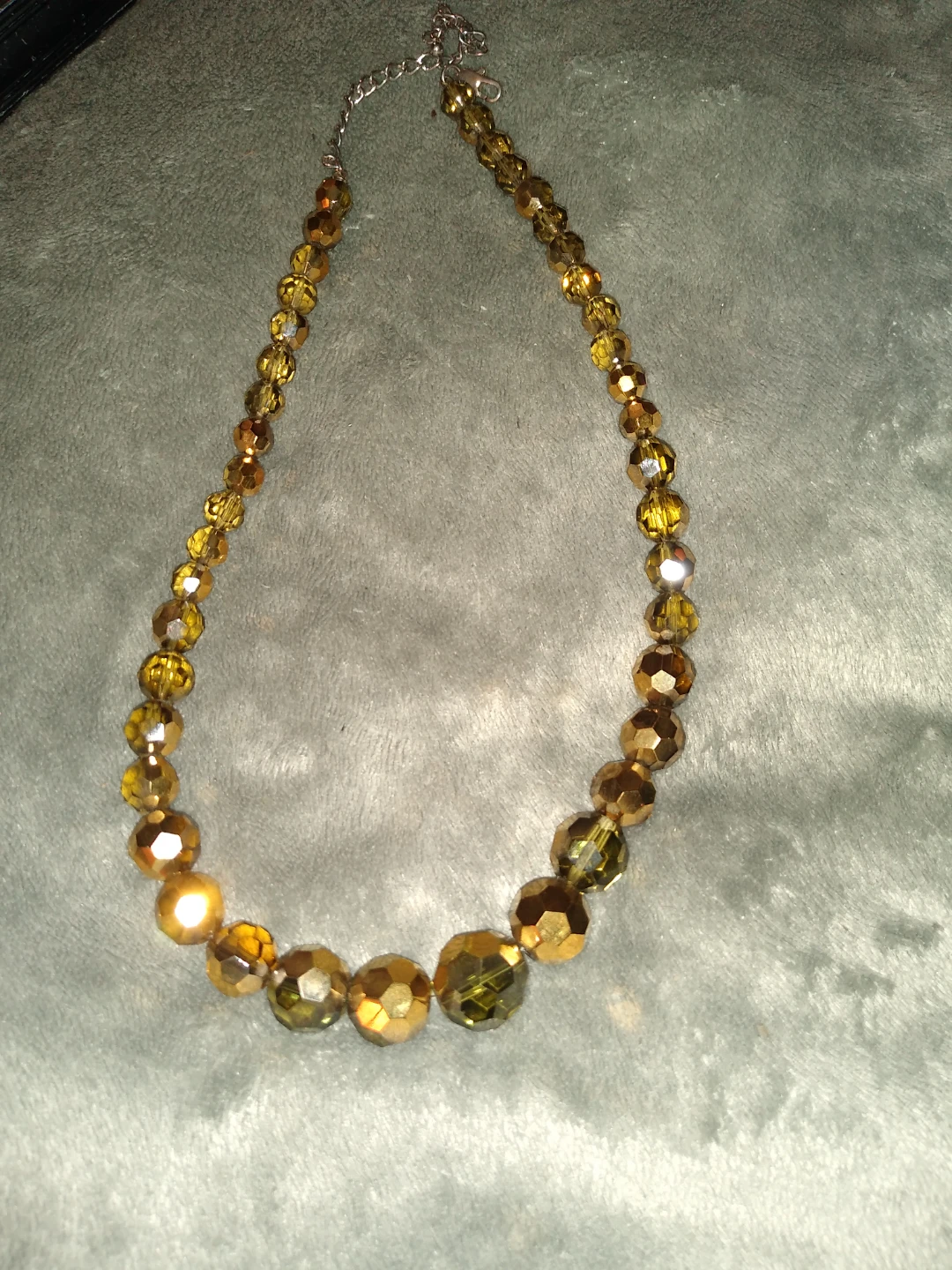 Vintage amber crystal necklace