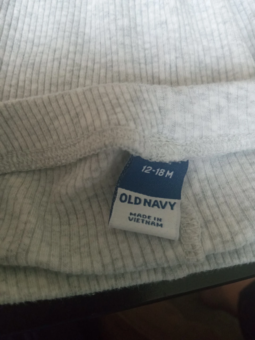 Old Navy Grey Ribbed Leggings 12-18M - photo 2