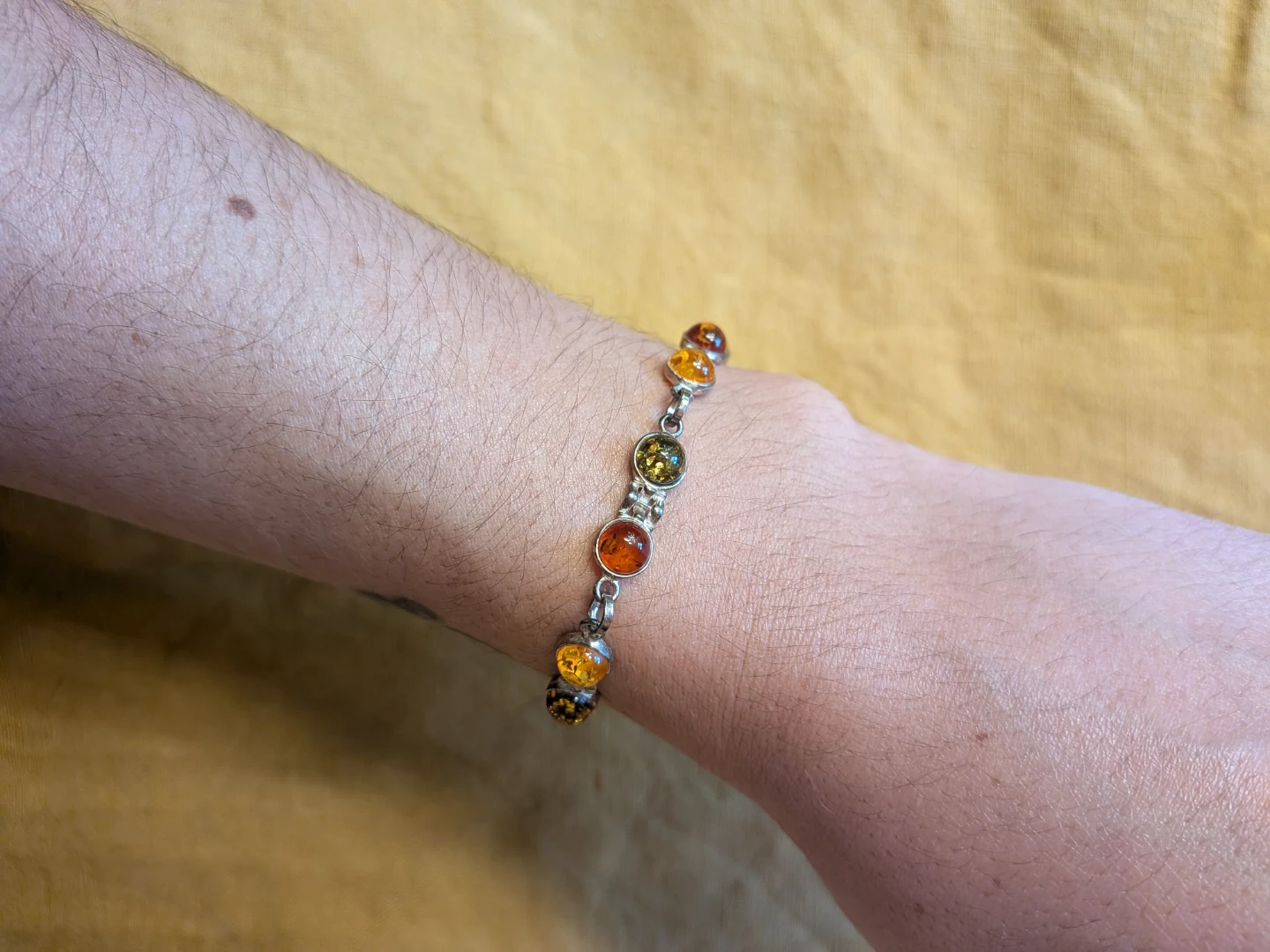Multi coloured amber and silver jewellery set - photo 4