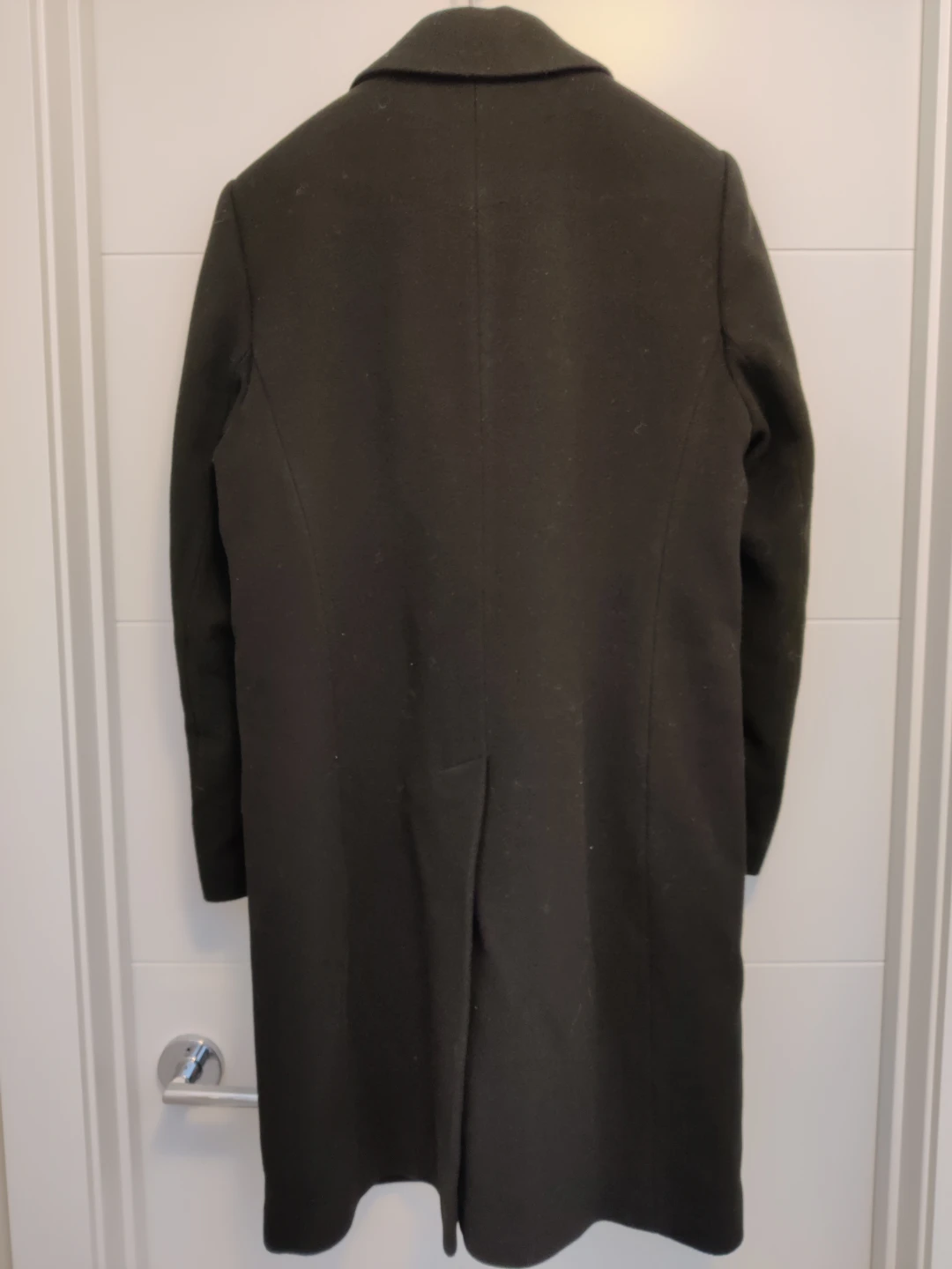 Nygard Women Black Wool Long Dress Winter Coat Overcoat Size 14 - photo 2