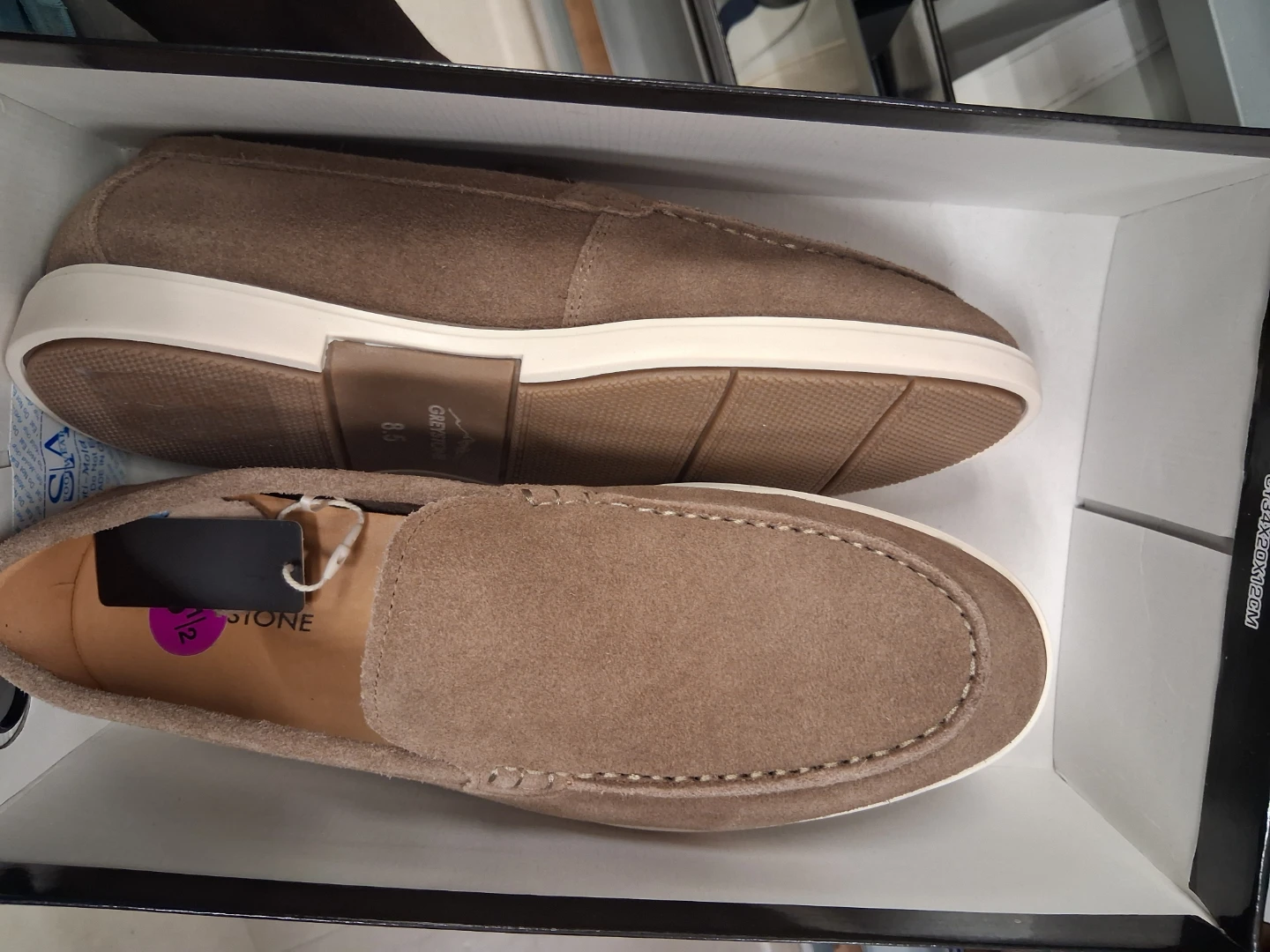 Greystone Men's Suede Loafers Tan Size 8.5