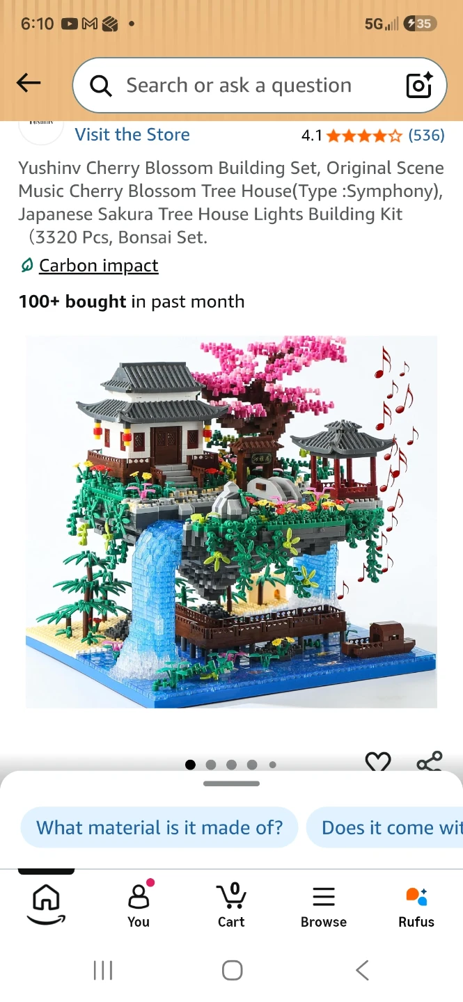 Yushinv Cherry Blossom Tree House Building Set 16260 - photo 3