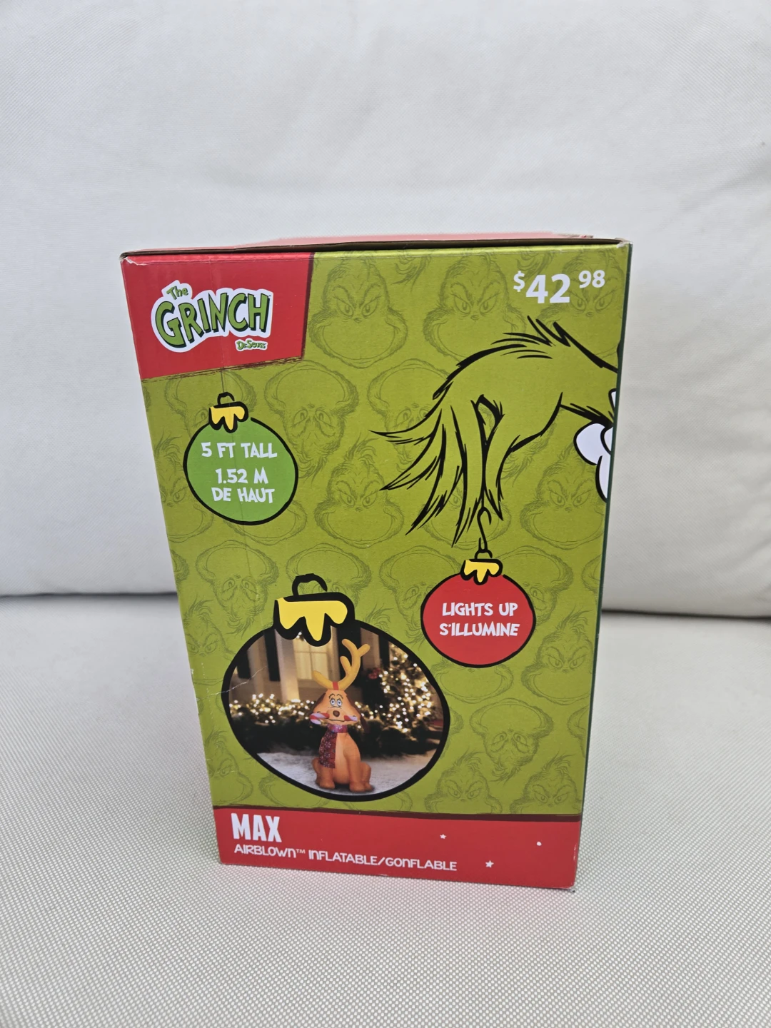 Christmas inflatable the grinch max  5ft decoration - photo 3