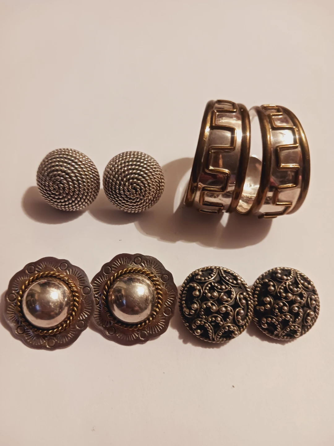 Lot of 4 Pairs of Gorgeous Sterling Silver 925 Earrings