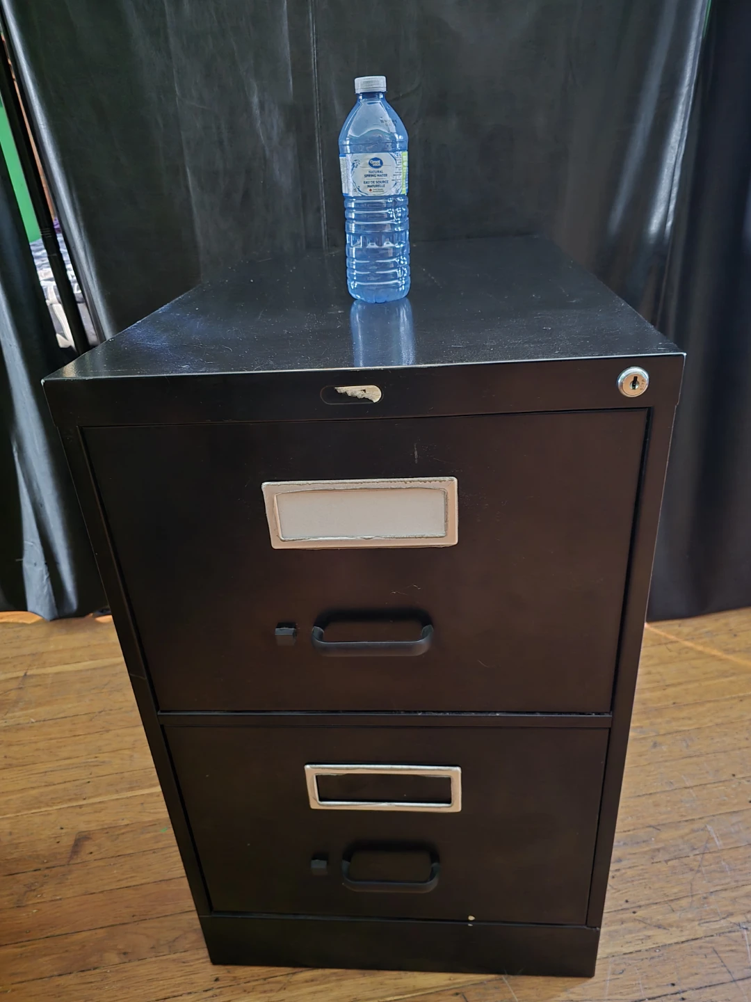 Black 2-Drawer Filing Cabinet - photo 2