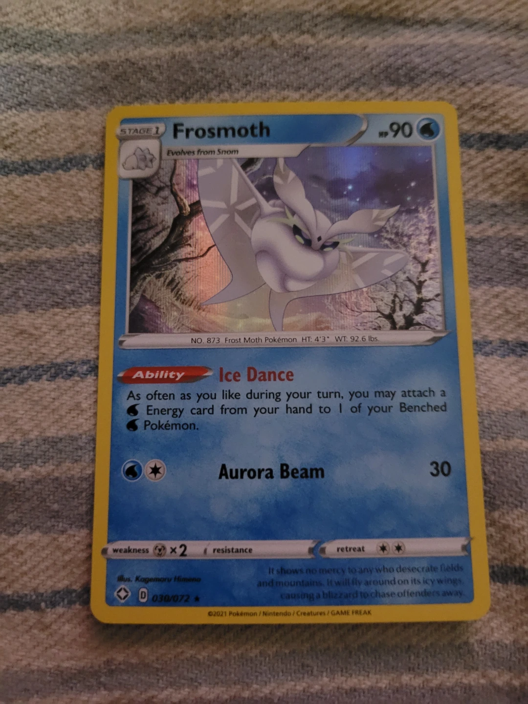 Pokemon TCG Frosmoth 030/072 Shining Fates Holo Rare - NM/M