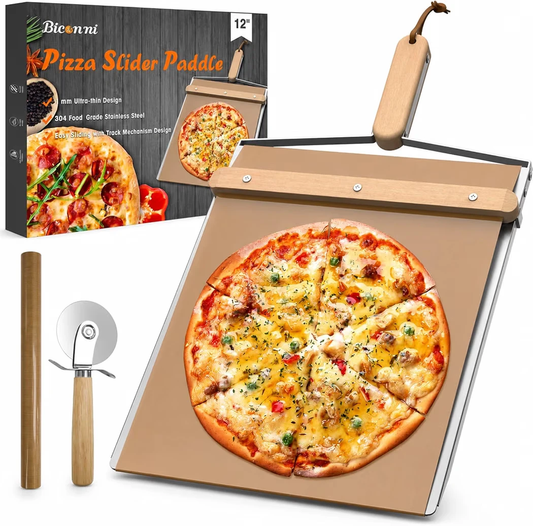 Biconni 12" Pizza Slider Paddle Set