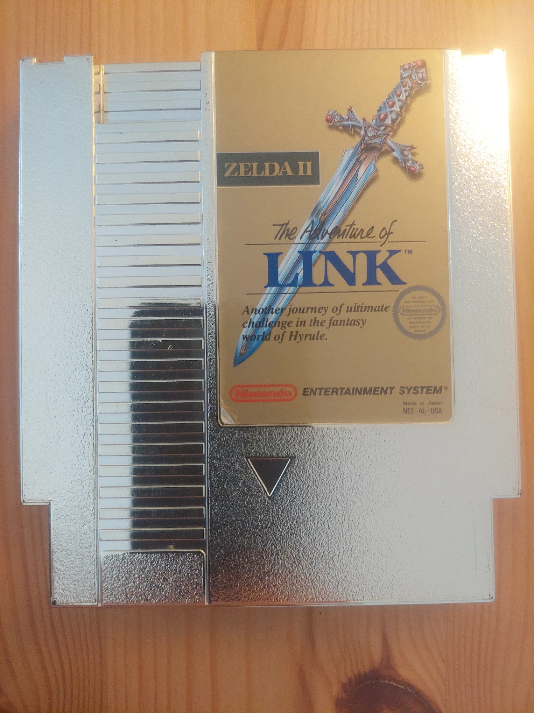 Zelda 2 Gold NES Game Cartridge - photo 2
