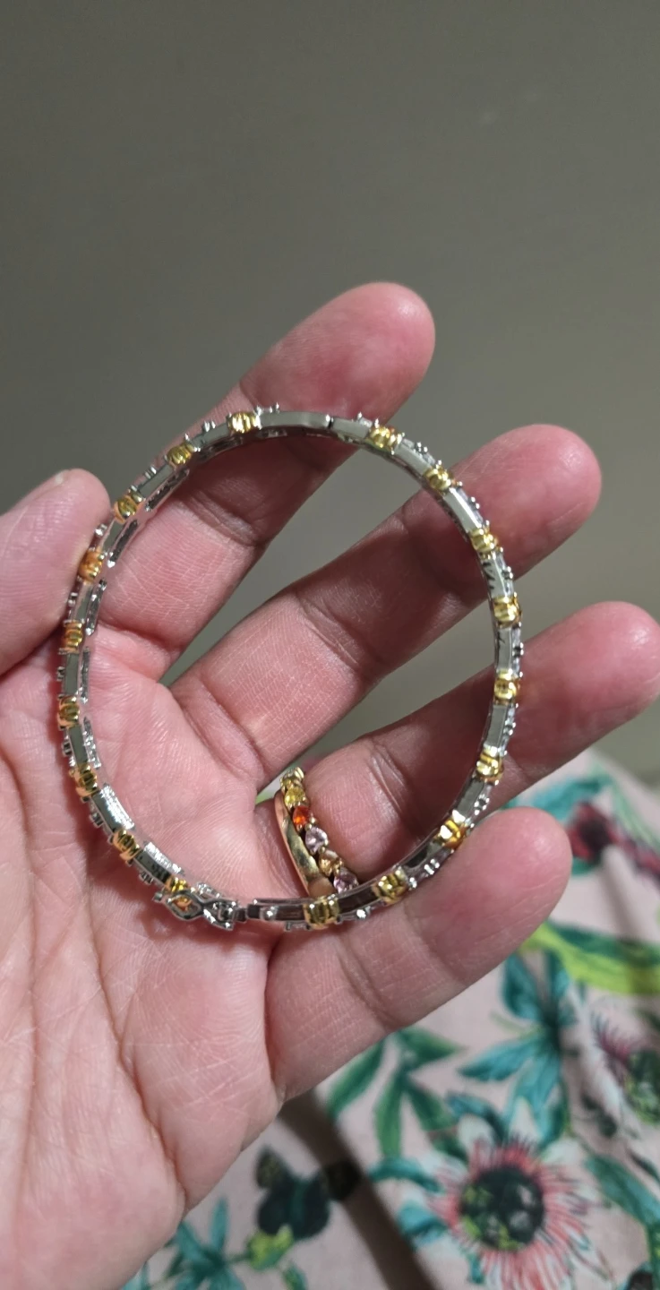 Two-Tone Simulated Diamond Eternity Band - photo 2