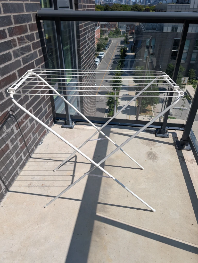 Collapsible White Metal Clothes Drying Rack IKEA