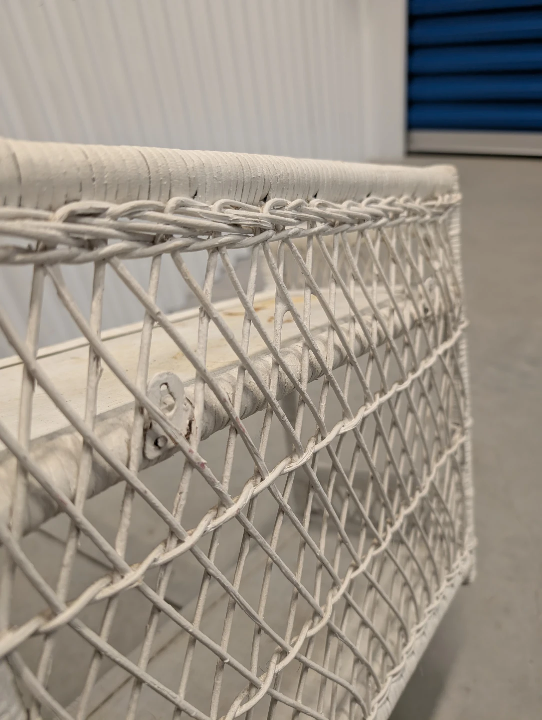Mountable White Wicker Wall Shelf - photo 5