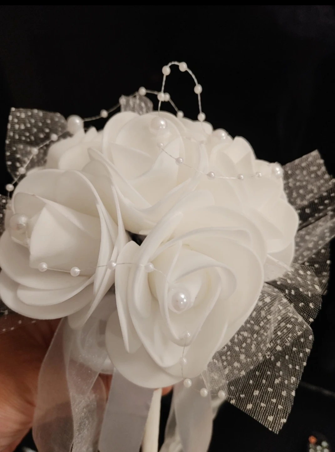Artificial White Rose Wedding Bouquet New