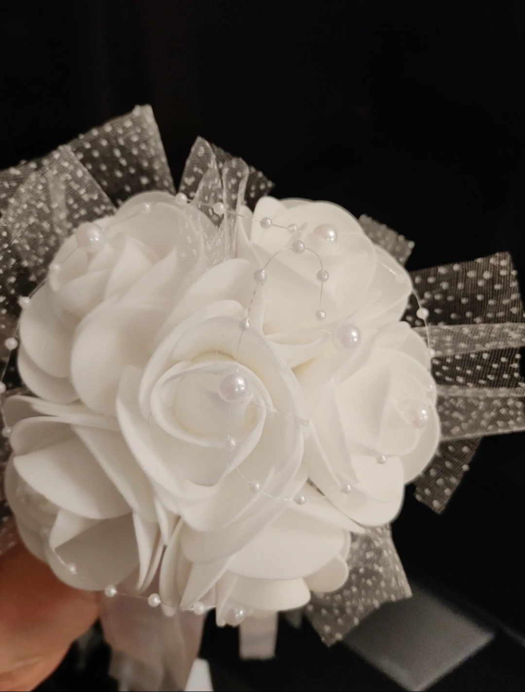 Artificial White Rose Wedding Bouquet New - photo 4