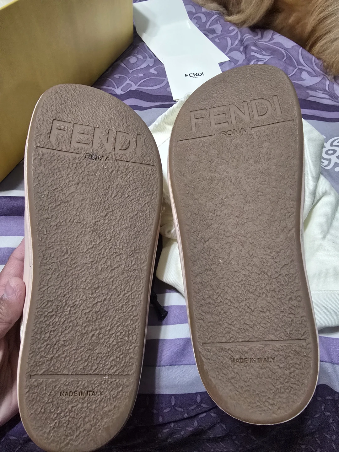 Fendi Pink Leather Slides - photo 2