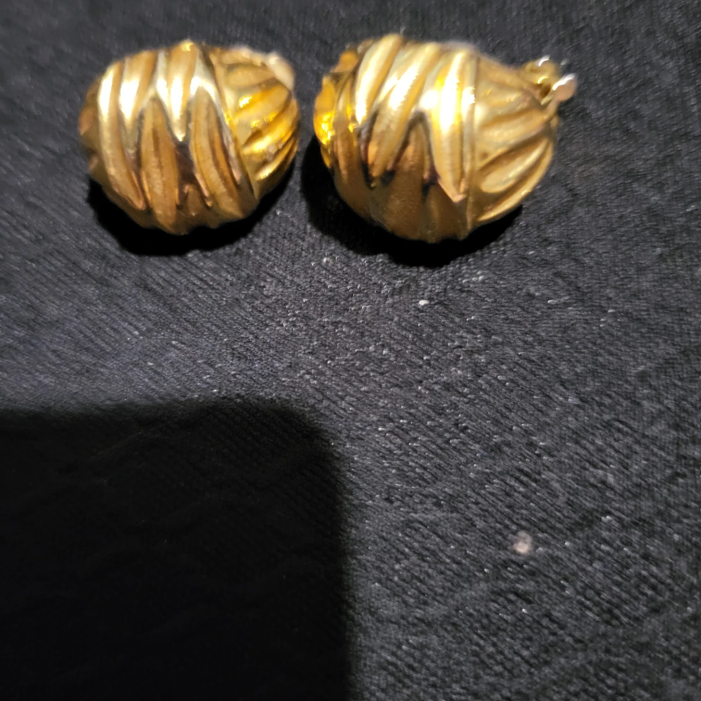 Vintage Gold-Tone Clip-On Earrings