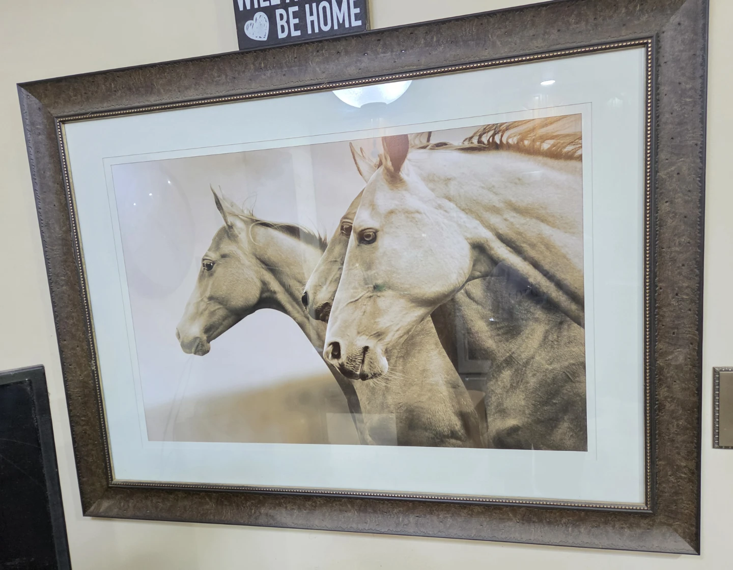 Sepia Horses Print Picture