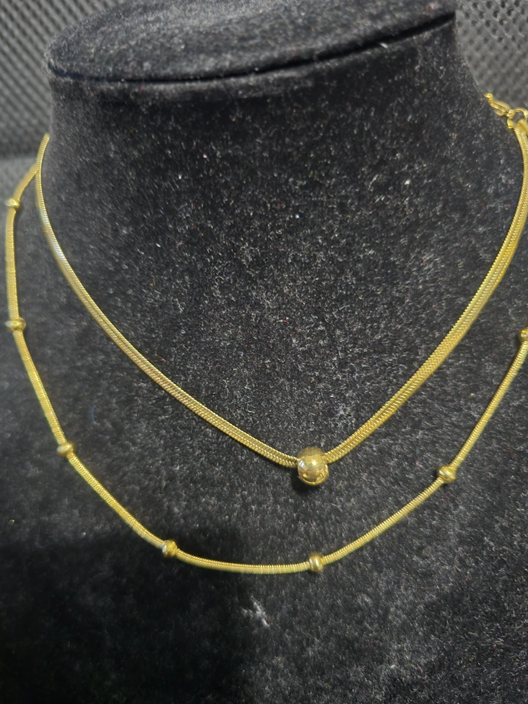 Gold-tone layered necklace - photo 2