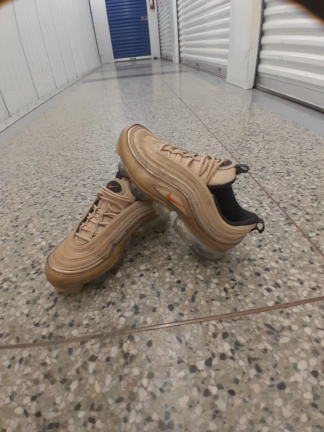 Nike Air VaporMax 97 Gold Sneakers Men's Size 7.5 women 8.5