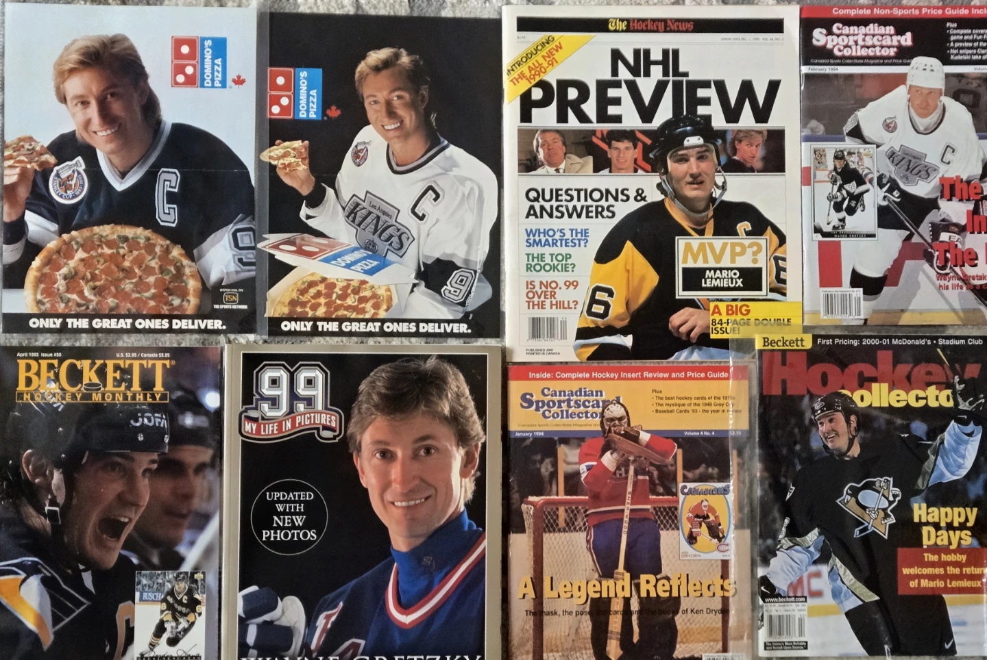 Vintage Hockey Promo & Magazines, Gretzky, Lemieux, Dryden