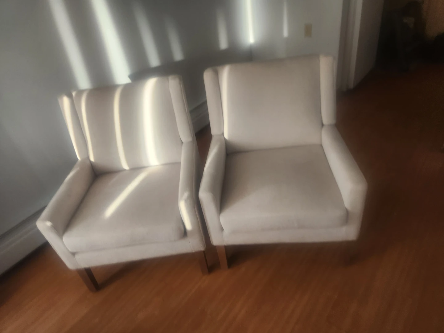 Set of 4 Cream Fabric Armchairs - photo 5