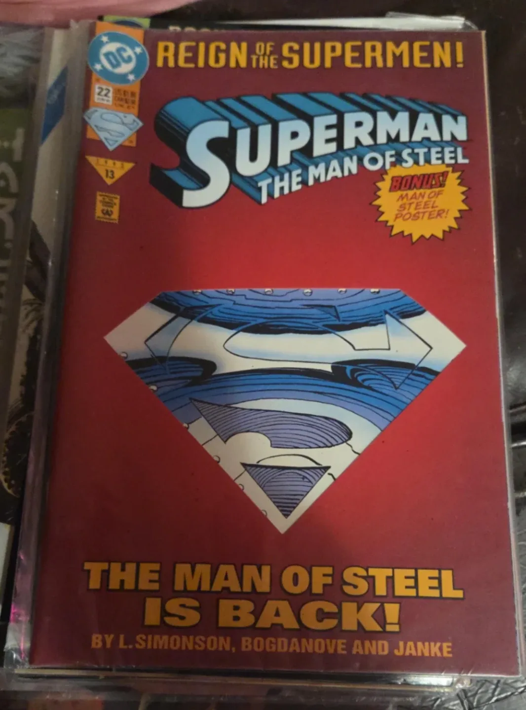 Superman: The Man of Steel Comic #22