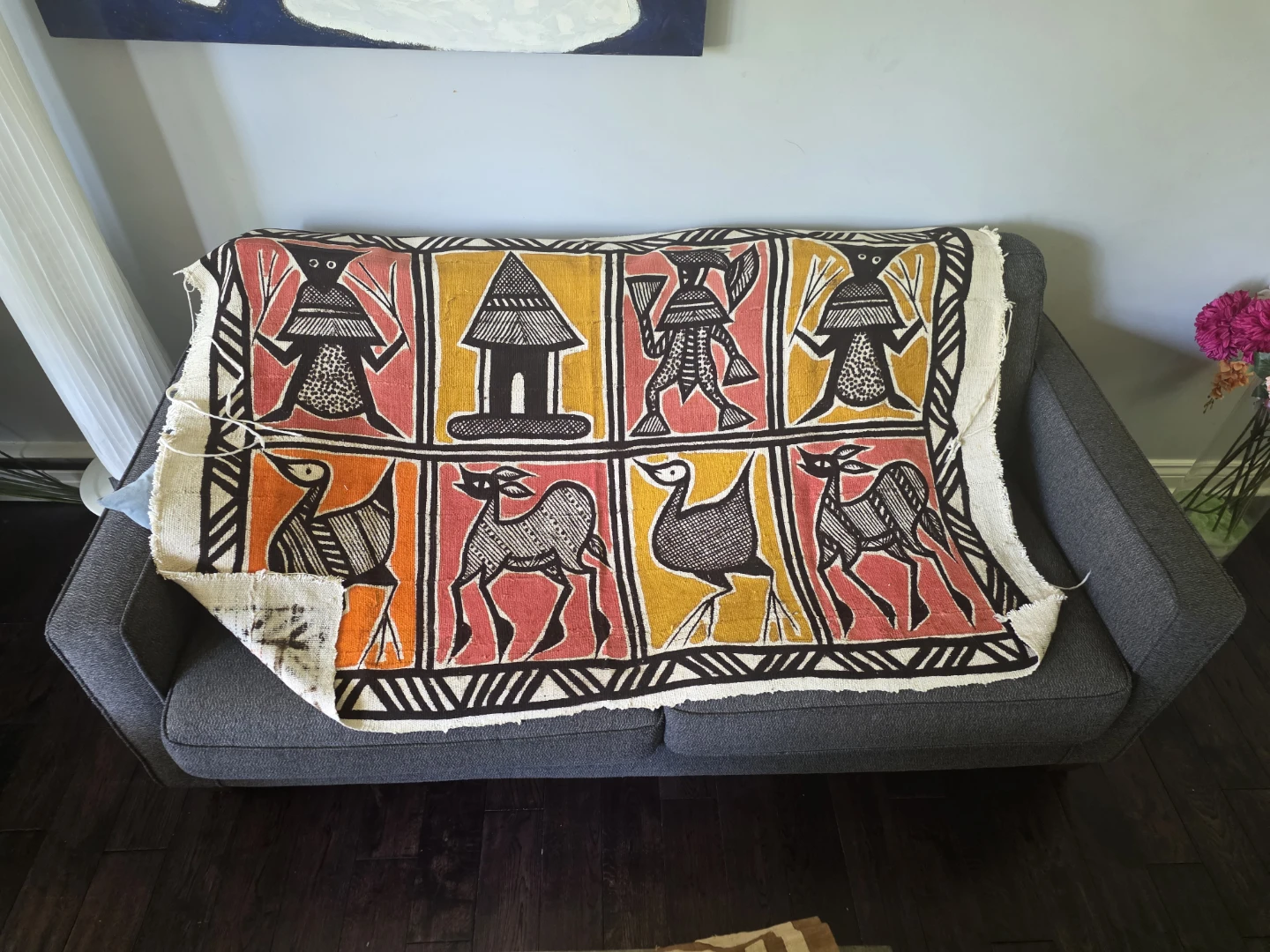Authentic Kuba Cloth Wall Hanging - photo 3