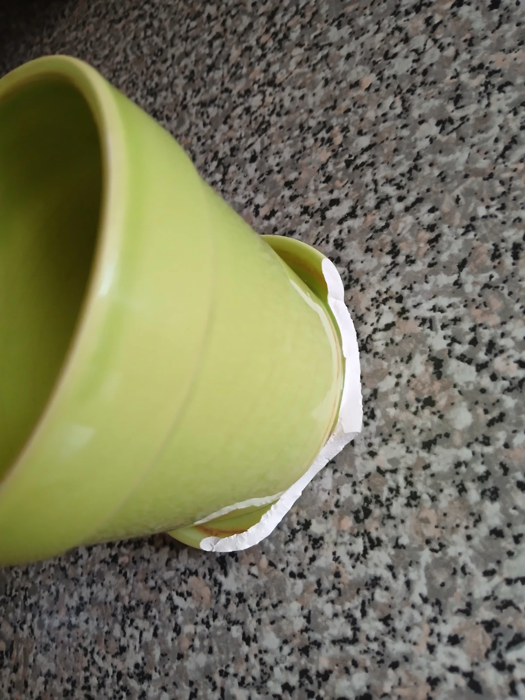Green Ceramic Plant Pot with Tray - photo 2