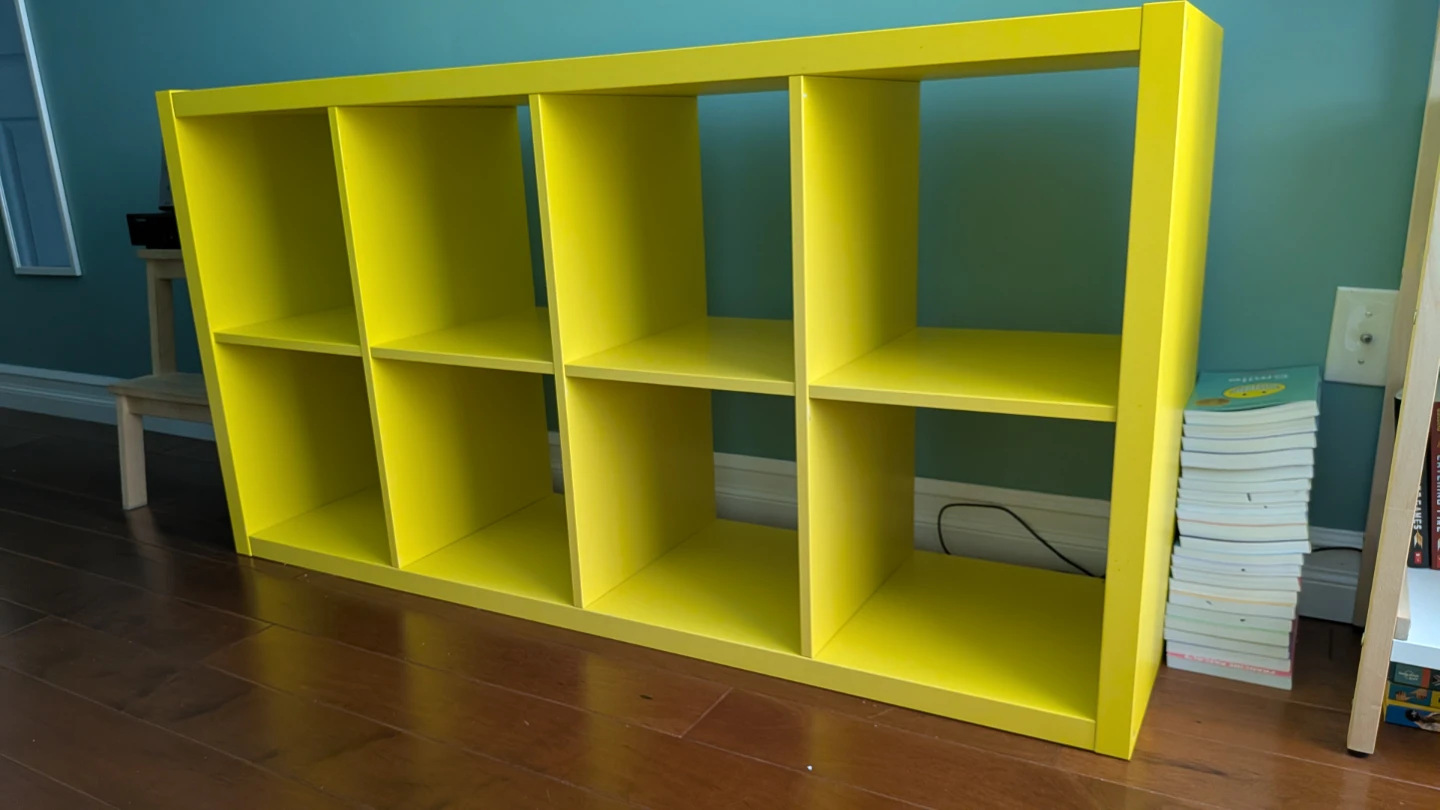 IKEA Kallax 8-Cube Shelving Unit - Yellow - photo 2