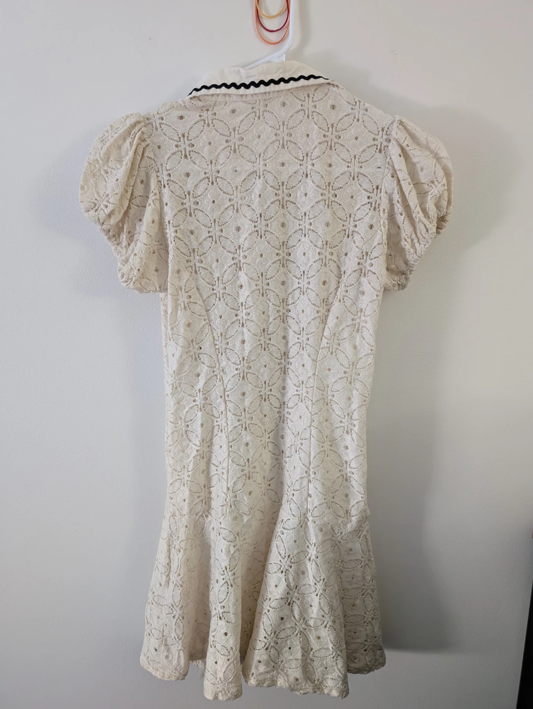 Kimchi Blue Women's Sexy Babydoll collared cream lace dress - photo 3