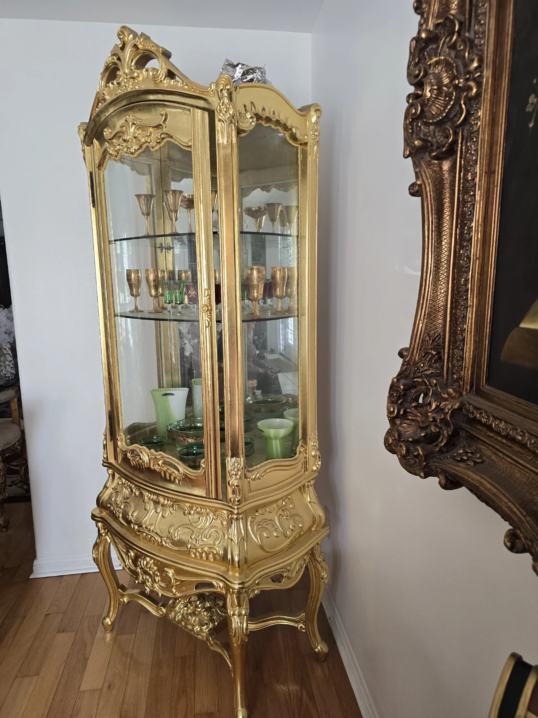 Ornate Gold Display Cabinet - photo 2
