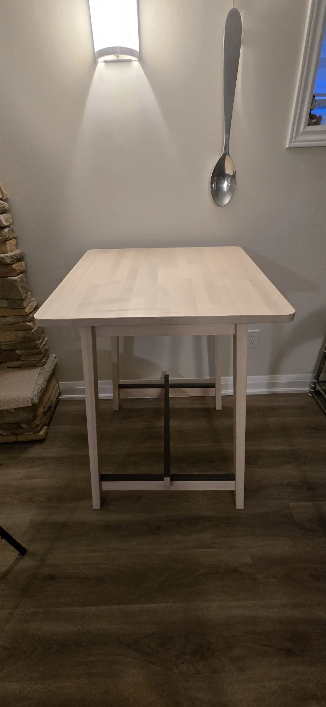 Table with 2 Bar Stools   with Padded Seats - photo 2