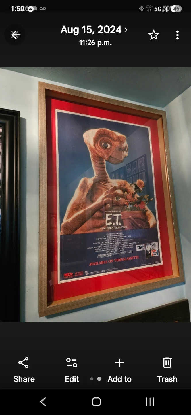 E.T. The Extra-Terrestrial Framed Movie Poster