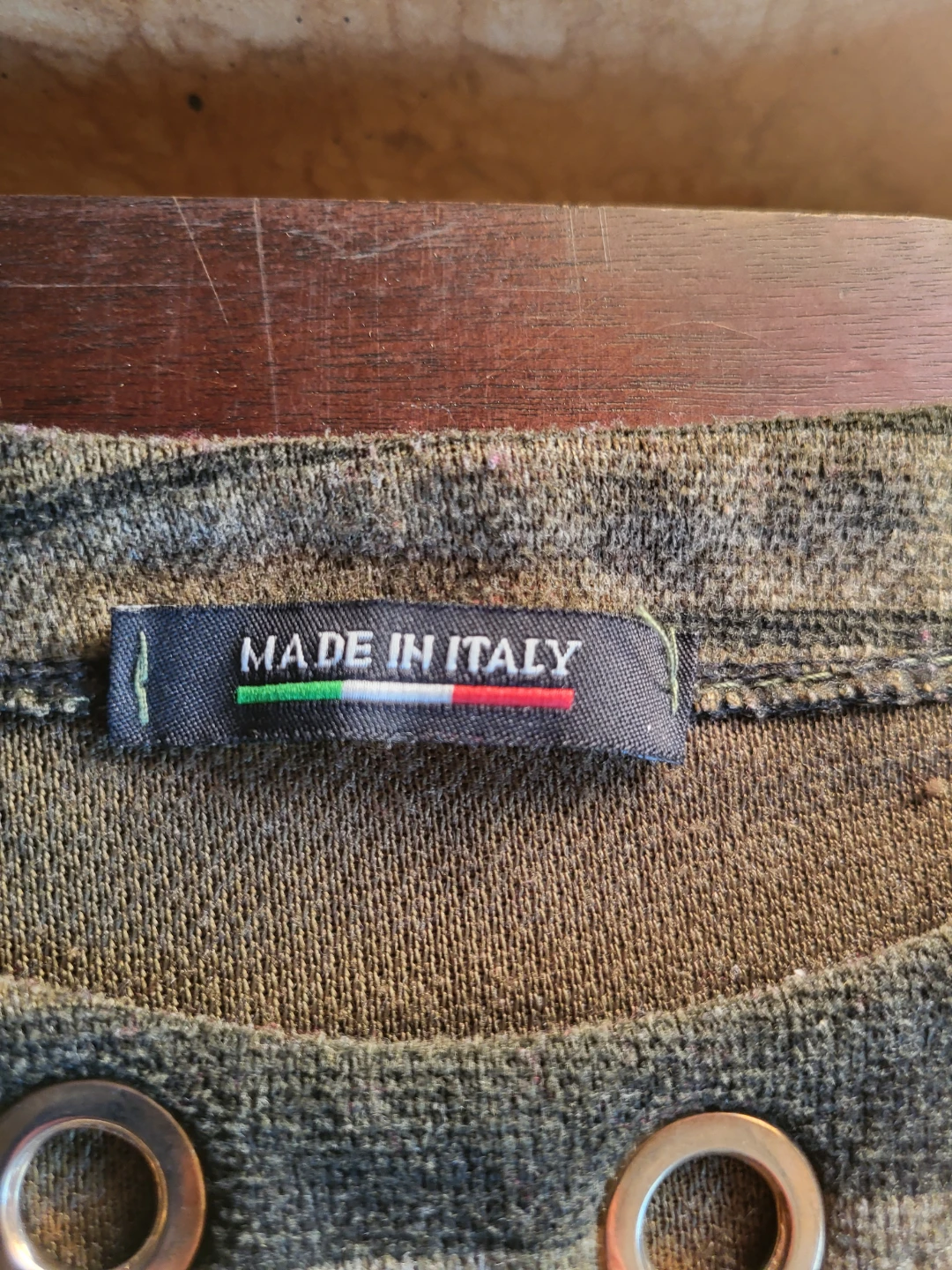 Made in Italy olive green knit tunic top - photo 2