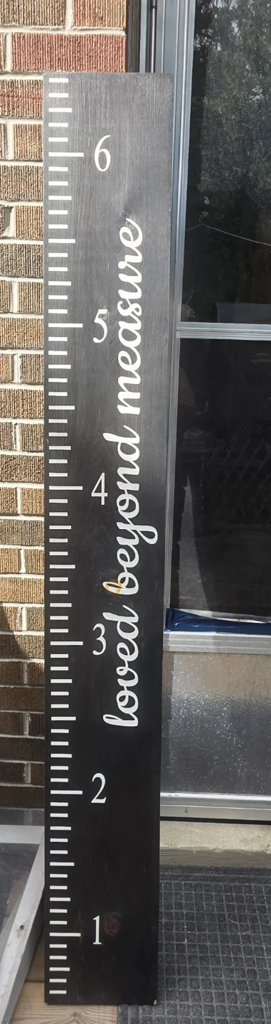 Wooden Growth Chart Ruler