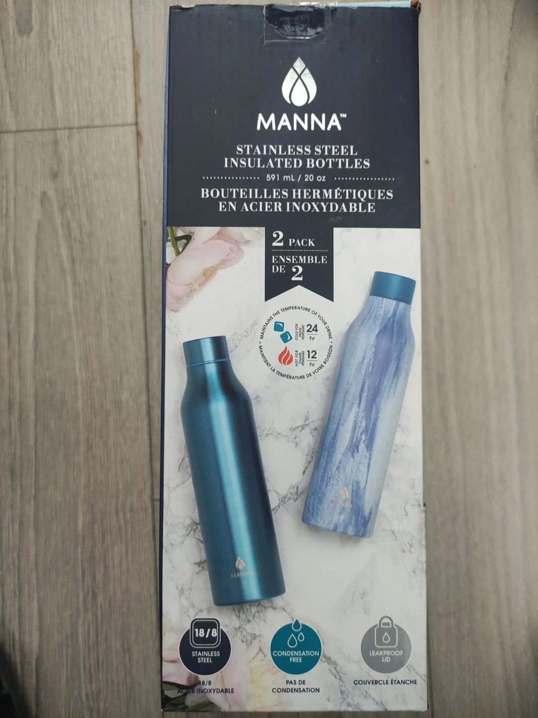 Manna Stainless Steel Insulated Bottles 2-Pack (NEW) - photo 4