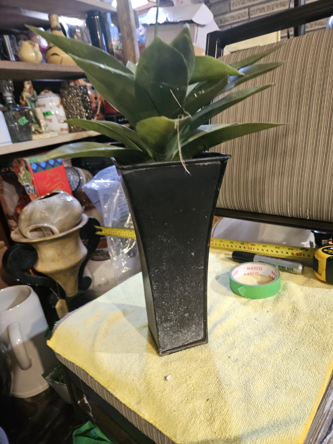 Artificial Plant in Black Square Pot - photo 3