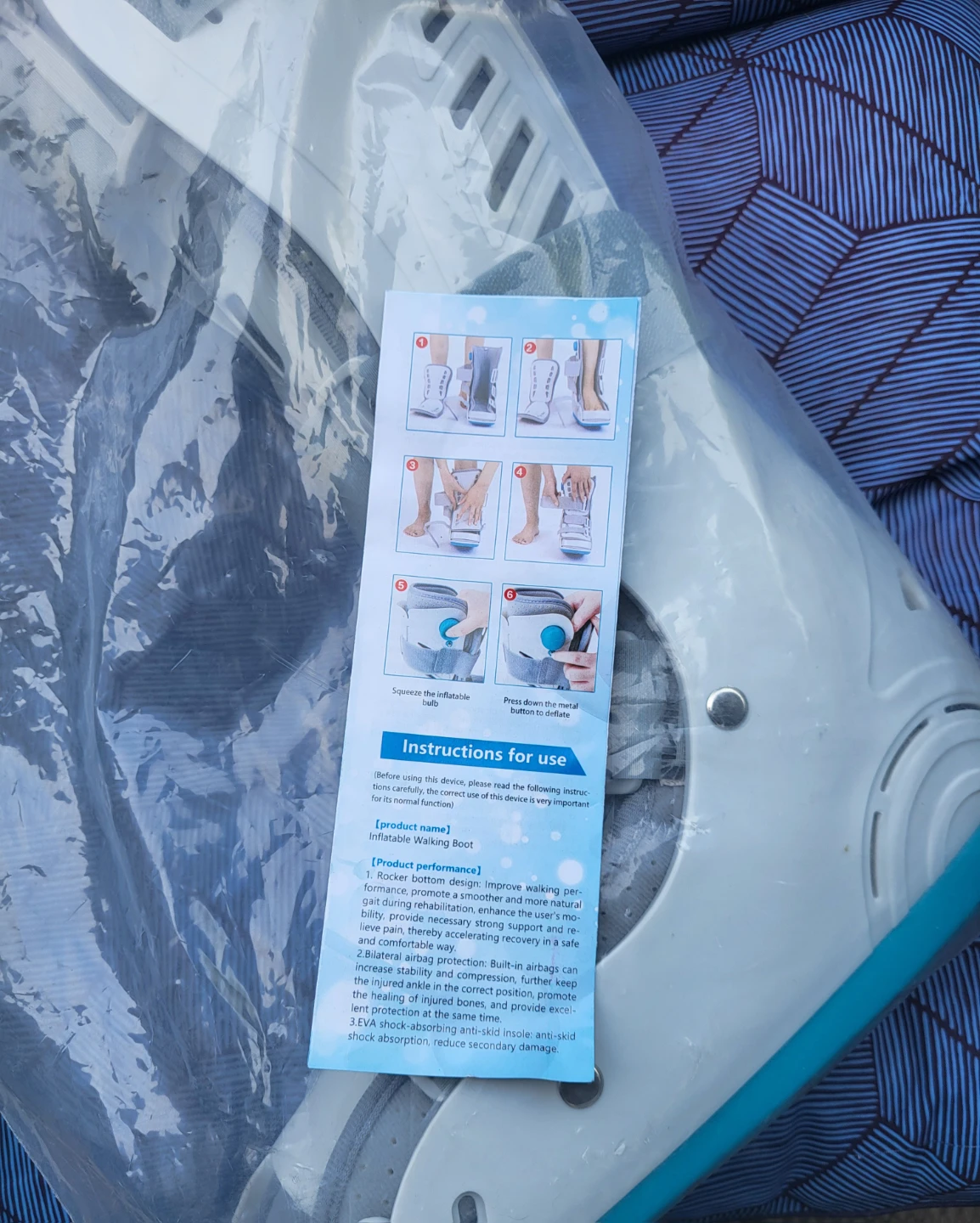 Inflatable Walking Boot - Medium - photo 4