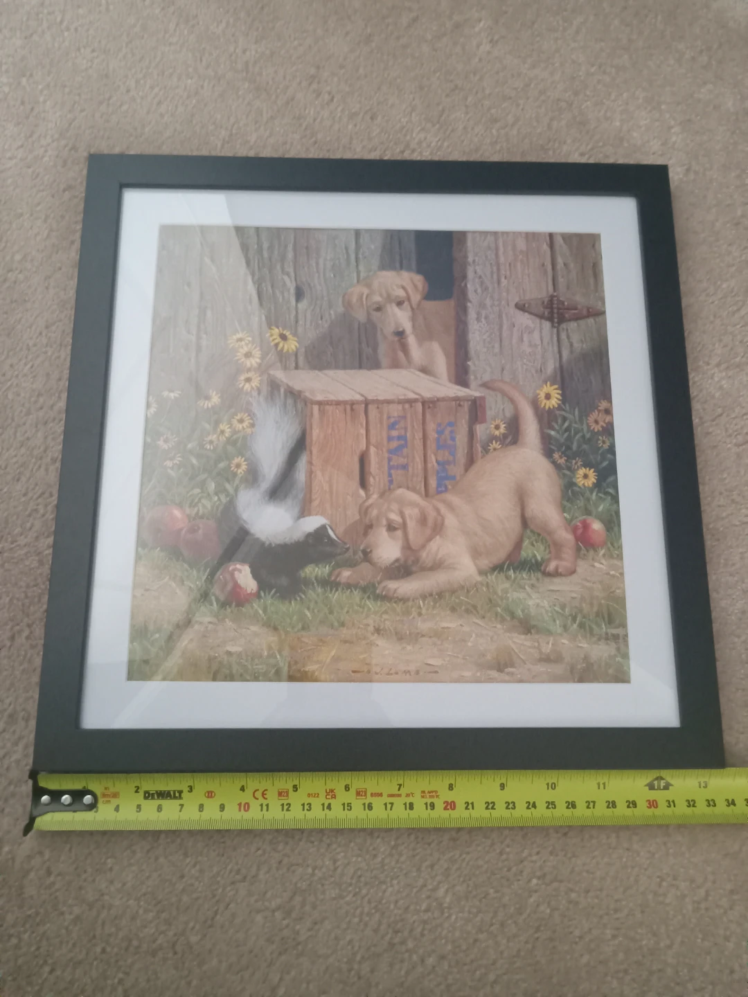 Framed Puppy and Skunk Wall Art - photo 2