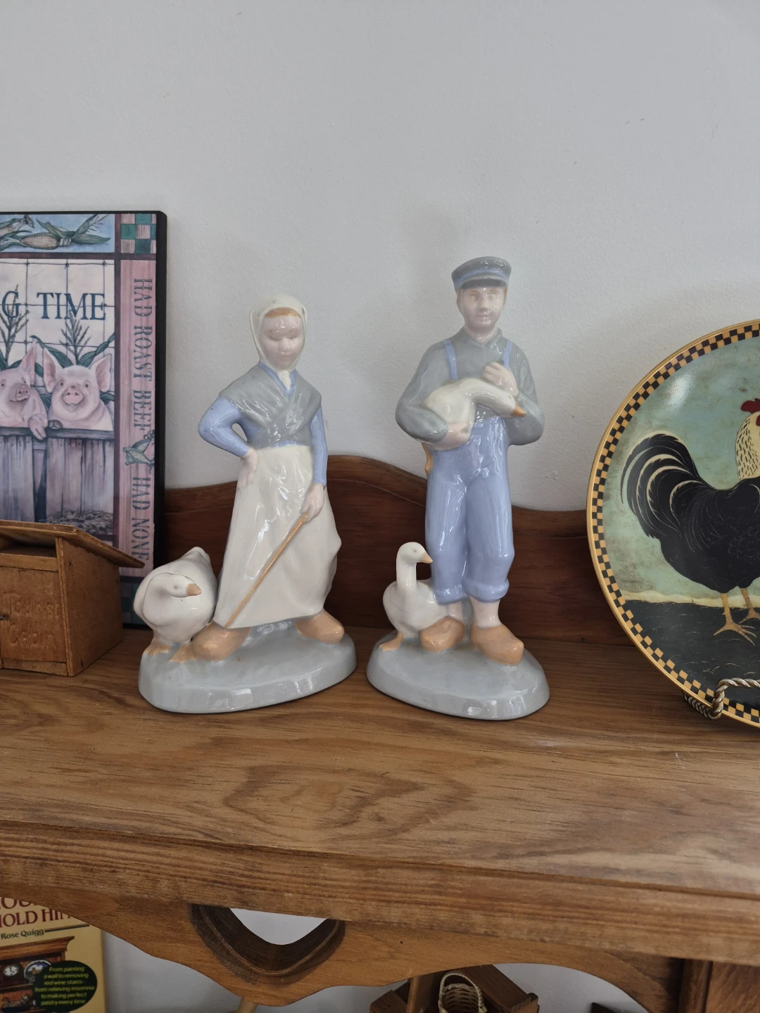 Vintage Ceramic goose lady and goose man Figurines - photo 5
