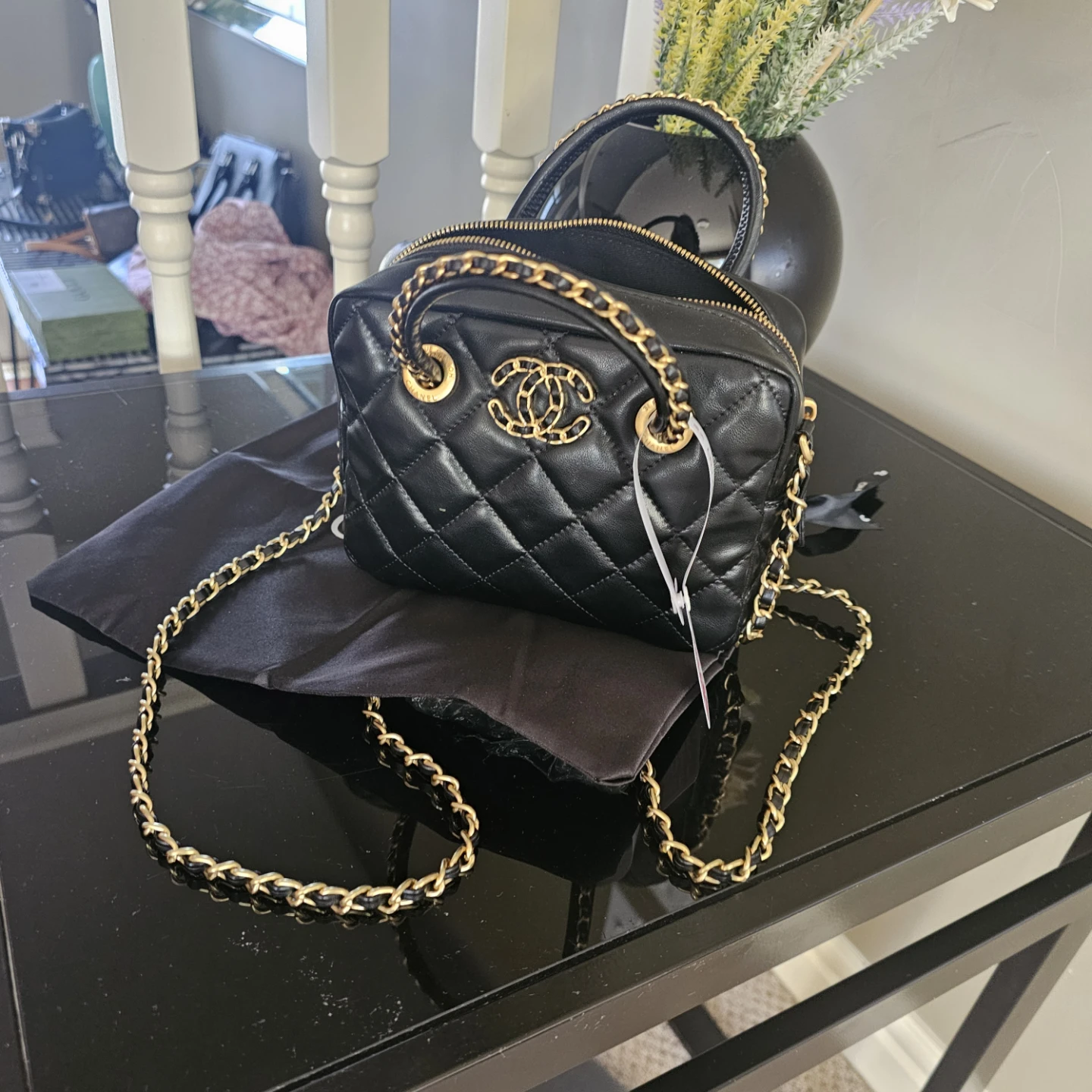Chanel Black Quilted Leather Bag