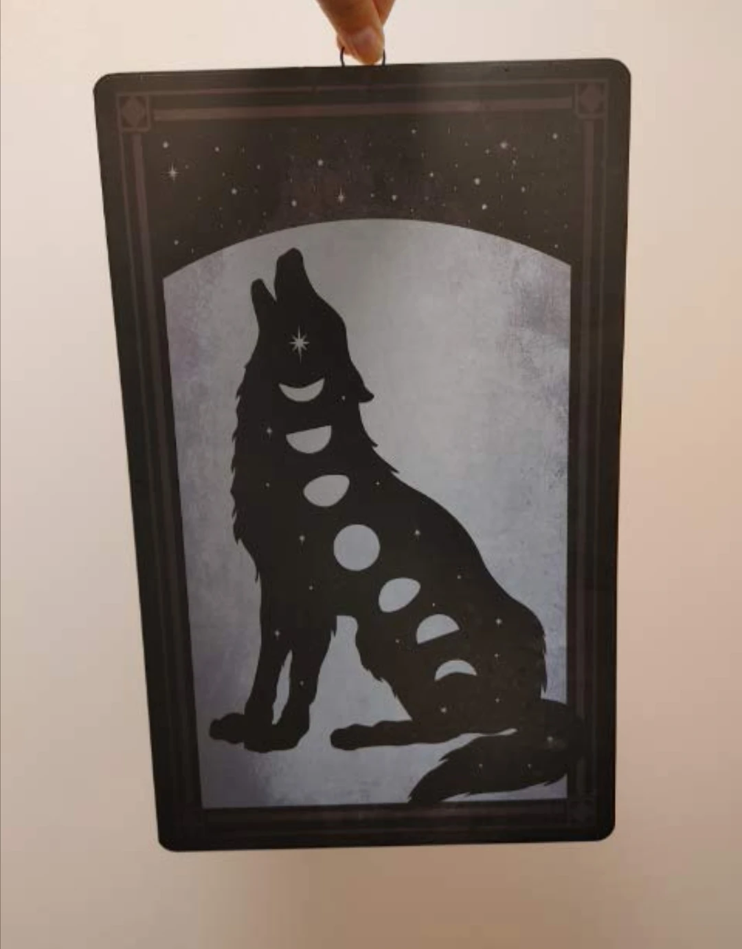 Metal Wolf Moon Phase Wall Decor